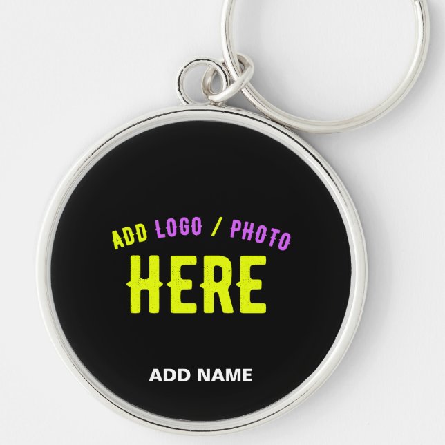 STYLISH MODERN CUSTOMIZABLE BLACK VERIFIED BRANDED KEY RING (Front)