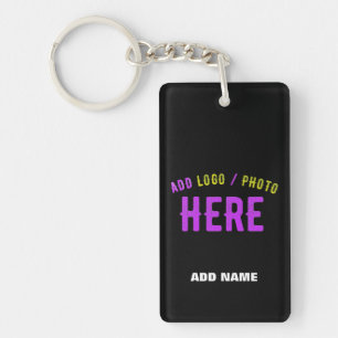 STYLISH MODERN CUSTOMIZABLE BLACK VERIFIED BRANDED KEY RING