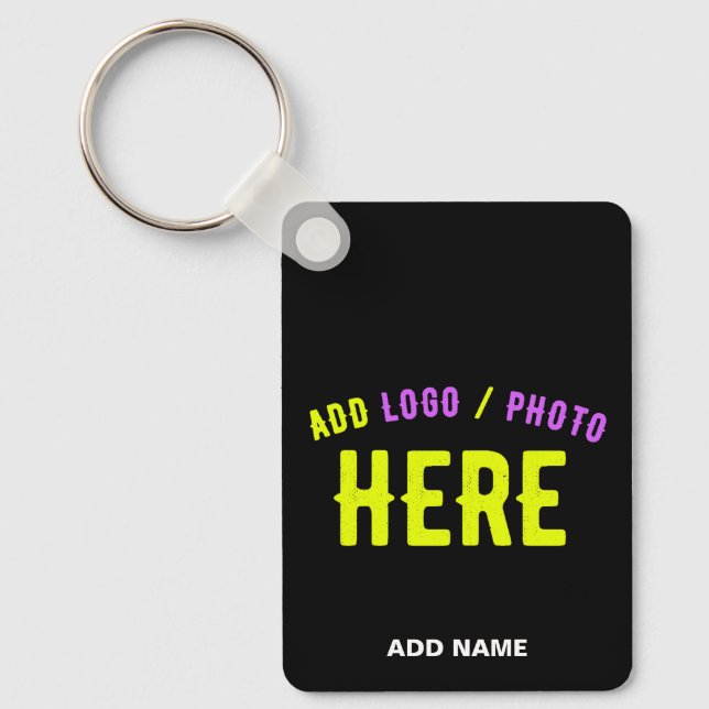 STYLISH MODERN CUSTOMIZABLE BLACK VERIFIED BRANDED KEY RING (Front)