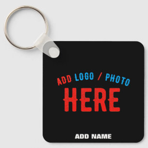 STYLISH MODERN CUSTOMIZABLE BLACK VERIFIED BRANDED KEY RING