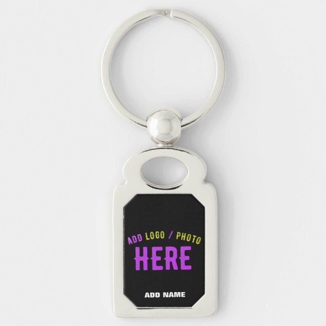 STYLISH MODERN CUSTOMIZABLE BLACK VERIFIED BRANDED KEY RING (Front)