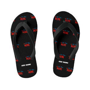 STYLISH MODERN CUSTOMIZABLE BLACK VERIFIED BRANDED KID'S JANDALS