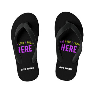 STYLISH MODERN CUSTOMIZABLE BLACK VERIFIED BRANDED KID'S JANDALS