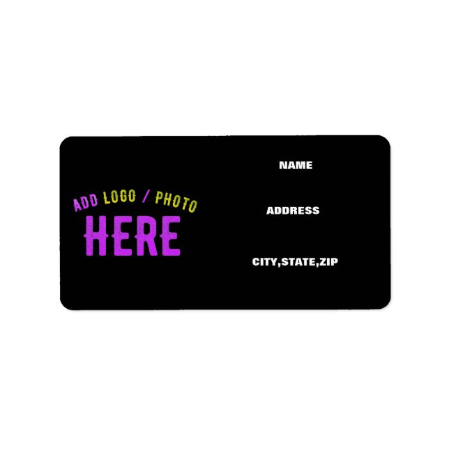 STYLISH MODERN CUSTOMIZABLE BLACK VERIFIED BRANDED LABEL (Front)