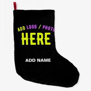 STYLISH MODERN CUSTOMIZABLE BLACK VERIFIED BRANDED LARGE CHRISTMAS STOCKING