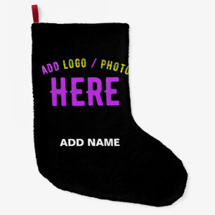 STYLISH MODERN CUSTOMIZABLE BLACK VERIFIED BRANDED LARGE CHRISTMAS STOCKING