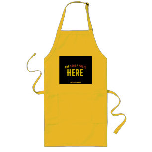 STYLISH MODERN CUSTOMIZABLE BLACK VERIFIED BRANDED LONG APRON