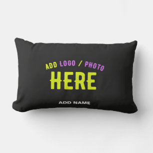 STYLISH MODERN CUSTOMIZABLE BLACK VERIFIED BRANDED LUMBAR CUSHION