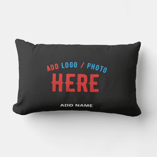 STYLISH MODERN CUSTOMIZABLE BLACK VERIFIED BRANDED LUMBAR CUSHION (Front)