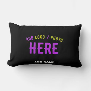 STYLISH MODERN CUSTOMIZABLE BLACK VERIFIED BRANDED LUMBAR CUSHION