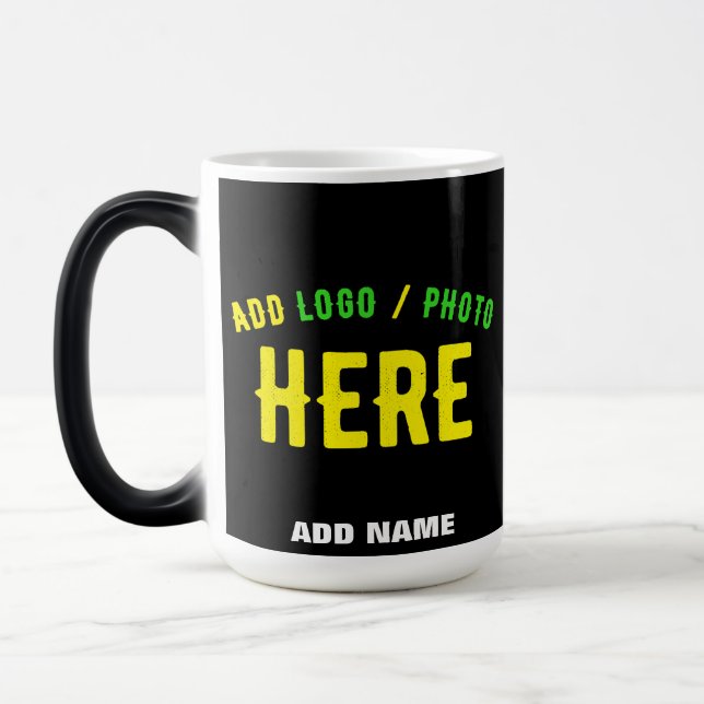 STYLISH MODERN CUSTOMIZABLE BLACK VERIFIED BRANDED MAGIC MUG (Left)