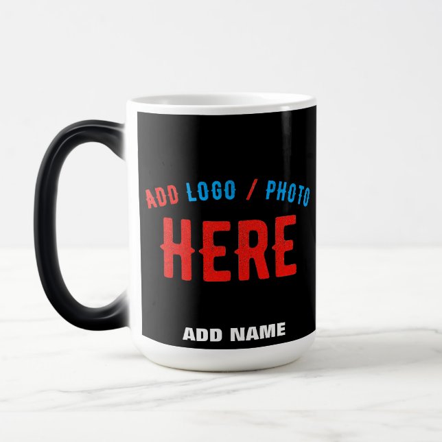 STYLISH MODERN CUSTOMIZABLE BLACK VERIFIED BRANDED MAGIC MUG (Left)