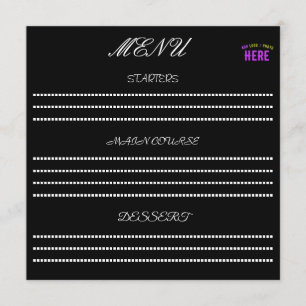STYLISH MODERN CUSTOMIZABLE BLACK VERIFIED BRANDED MENU