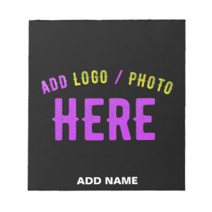 STYLISH MODERN CUSTOMIZABLE BLACK VERIFIED BRANDED NOTEPAD