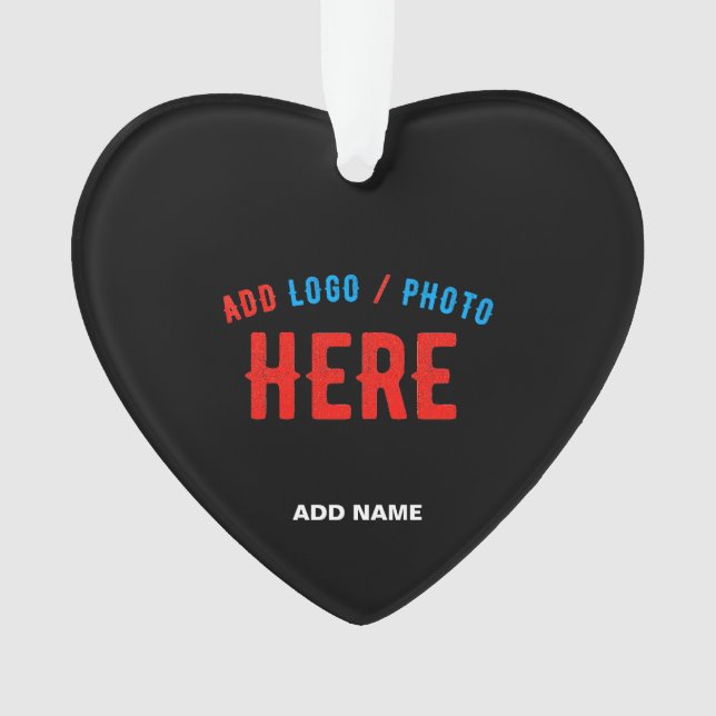 STYLISH MODERN CUSTOMIZABLE BLACK VERIFIED BRANDED ORNAMENT (Front)