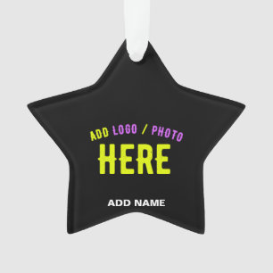 STYLISH MODERN CUSTOMIZABLE BLACK VERIFIED BRANDED ORNAMENT