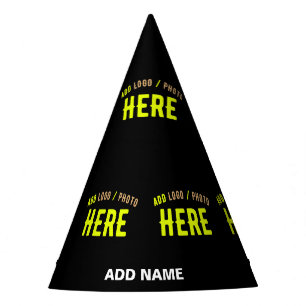STYLISH MODERN CUSTOMIZABLE BLACK VERIFIED BRANDED PARTY HAT