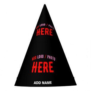 STYLISH MODERN CUSTOMIZABLE BLACK VERIFIED BRANDED PARTY HAT
