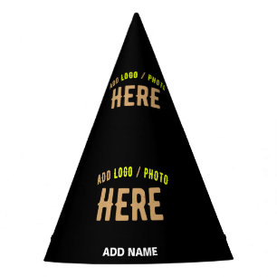STYLISH MODERN CUSTOMIZABLE BLACK VERIFIED BRANDED PARTY HAT