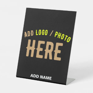 STYLISH MODERN CUSTOMIZABLE BLACK VERIFIED BRANDED PEDESTAL SIGN