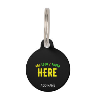 STYLISH MODERN CUSTOMIZABLE BLACK VERIFIED BRANDED PET TAG