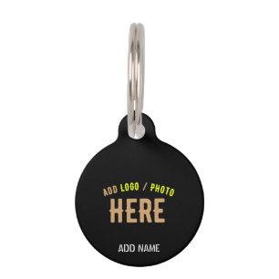 STYLISH MODERN CUSTOMIZABLE BLACK VERIFIED BRANDED PET TAG