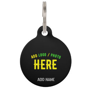 STYLISH MODERN CUSTOMIZABLE BLACK VERIFIED BRANDED PET TAG