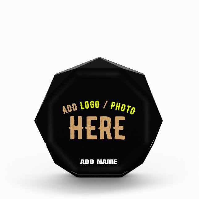 STYLISH MODERN CUSTOMIZABLE BLACK VERIFIED BRANDED PHOTO BLOCK (Front)