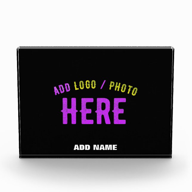 STYLISH MODERN CUSTOMIZABLE BLACK VERIFIED BRANDED PHOTO BLOCK (Front)