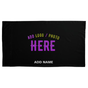 STYLISH MODERN CUSTOMIZABLE BLACK VERIFIED BRANDED PILLOWCASE