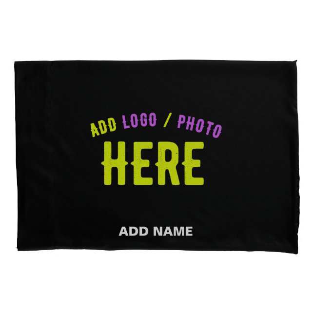 STYLISH MODERN CUSTOMIZABLE BLACK VERIFIED BRANDED PILLOWCASE (Front)
