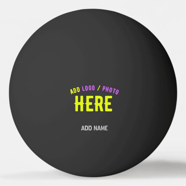 STYLISH MODERN CUSTOMIZABLE BLACK VERIFIED BRANDED PING PONG BALL (Front)