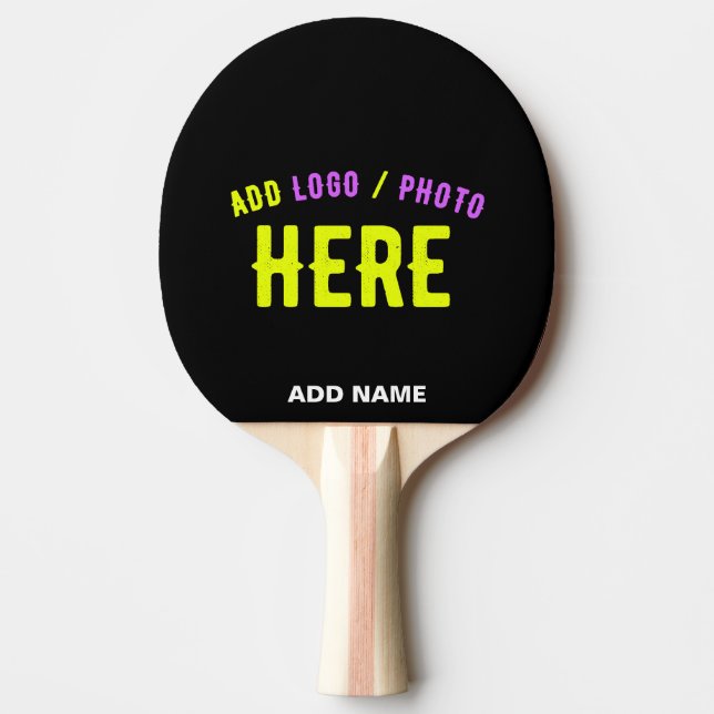 STYLISH MODERN CUSTOMIZABLE BLACK VERIFIED BRANDED PING PONG PADDLE (Front)