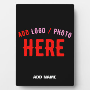 STYLISH MODERN CUSTOMIZABLE BLACK VERIFIED BRANDED PLAQUE
