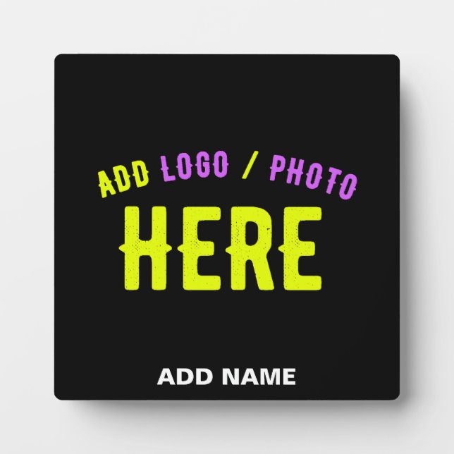 STYLISH MODERN CUSTOMIZABLE BLACK VERIFIED BRANDED PLAQUE (Front)
