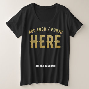 STYLISH MODERN CUSTOMIZABLE BLACK VERIFIED BRANDED PLUS SIZE T-Shirt
