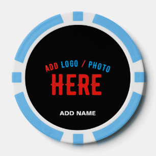 STYLISH MODERN CUSTOMIZABLE BLACK VERIFIED BRANDED POKER CHIPS
