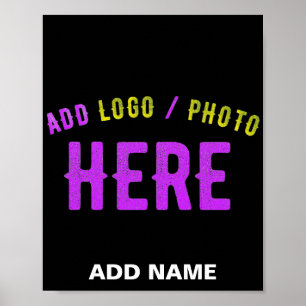 STYLISH MODERN CUSTOMIZABLE BLACK VERIFIED BRANDED POSTER
