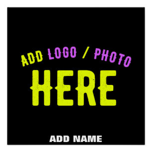 STYLISH MODERN CUSTOMIZABLE BLACK VERIFIED BRANDED POSTER