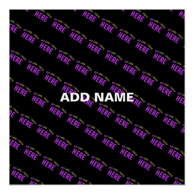 STYLISH MODERN CUSTOMIZABLE BLACK VERIFIED BRANDED POSTER (Front)