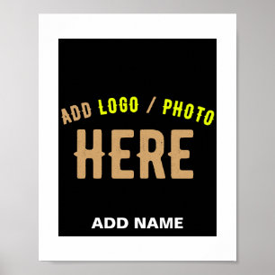 STYLISH MODERN CUSTOMIZABLE BLACK VERIFIED BRANDED POSTER