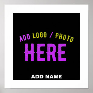 STYLISH MODERN CUSTOMIZABLE BLACK VERIFIED BRANDED POSTER