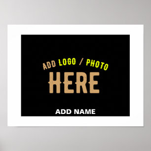 STYLISH MODERN CUSTOMIZABLE BLACK VERIFIED BRANDED POSTER