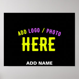 STYLISH MODERN CUSTOMIZABLE BLACK VERIFIED BRANDED POSTER