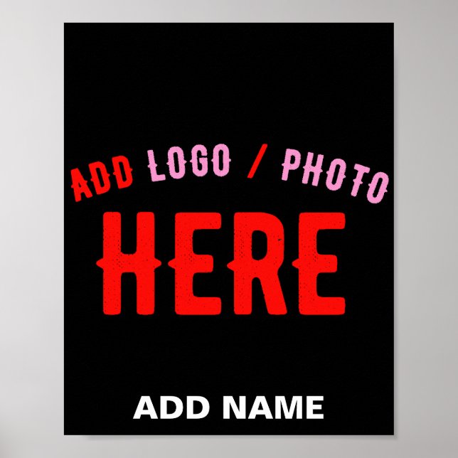STYLISH MODERN CUSTOMIZABLE BLACK VERIFIED BRANDED POSTER (Front)