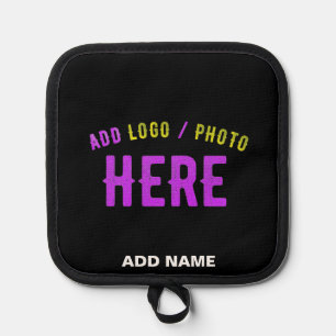 STYLISH MODERN CUSTOMIZABLE BLACK VERIFIED BRANDED POT HOLDER