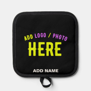 STYLISH MODERN CUSTOMIZABLE BLACK VERIFIED BRANDED POT HOLDER