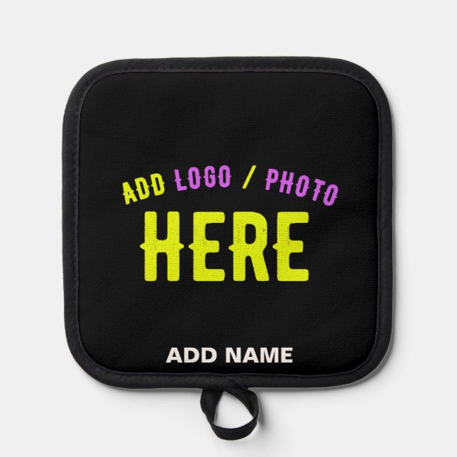 STYLISH MODERN CUSTOMIZABLE BLACK VERIFIED BRANDED POT HOLDER (Front)