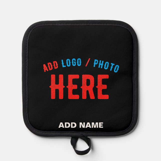 STYLISH MODERN CUSTOMIZABLE BLACK VERIFIED BRANDED POT HOLDER (Front)