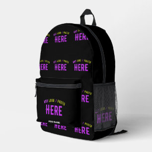 STYLISH MODERN CUSTOMIZABLE BLACK VERIFIED BRANDED PRINTED BACKPACK